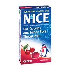 N'ICE SUGAR FREE COUGH DROPS (Cherry) - Expire 03/2026